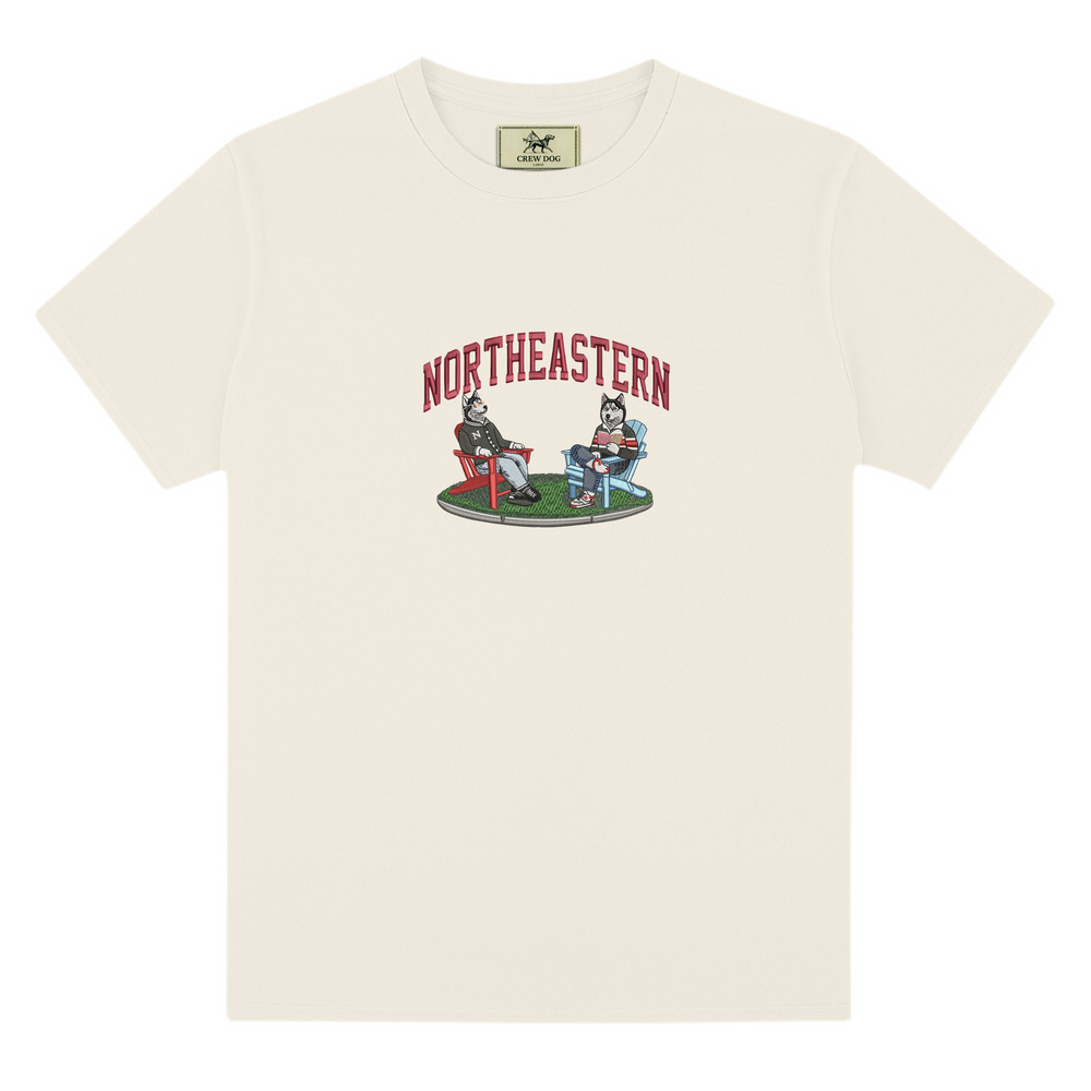 
                      
                        Northeastern Lawn Embroidered Tee
                      
                    