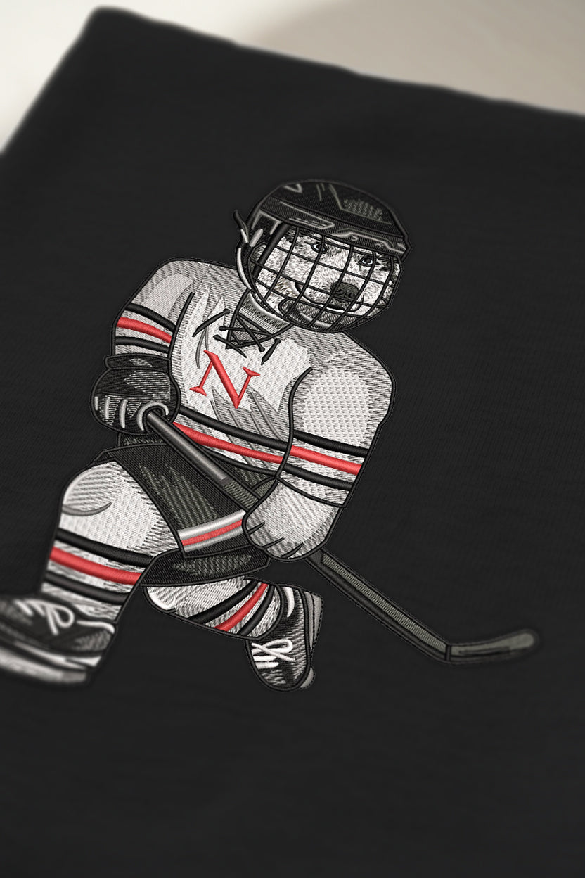 Northeastern Hockey Embroidered Tee