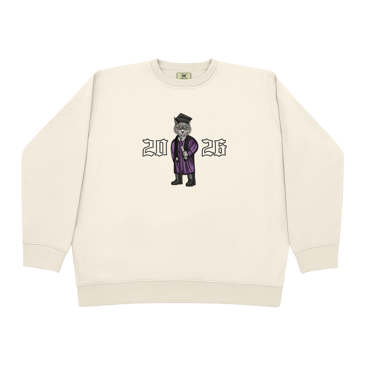 Northwestern Graduation 2026 Embroidered Crewneck
