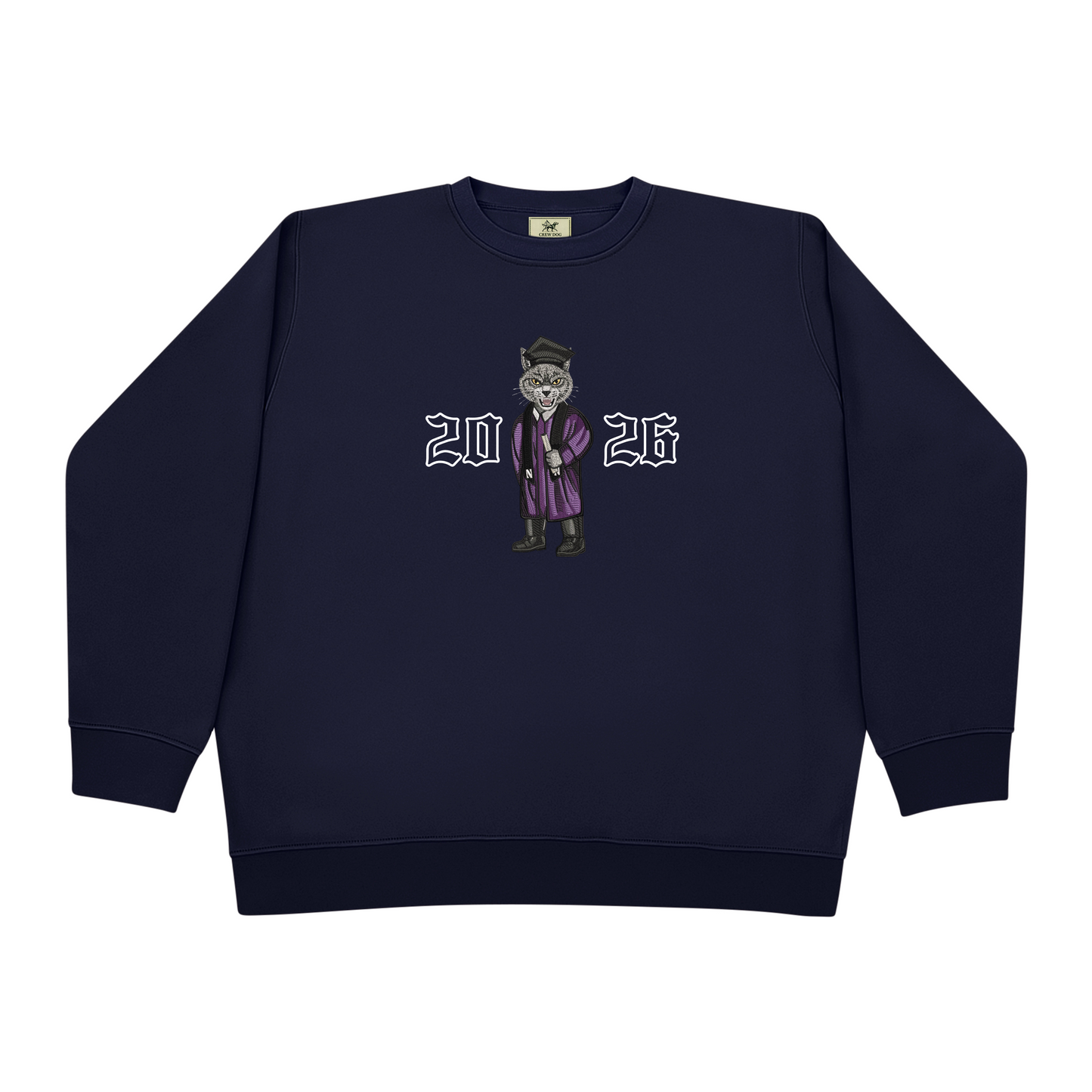 Northwestern Graduation 2026 Embroidered Crewneck
