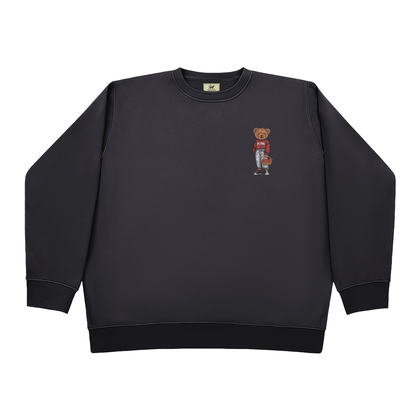Pi Beta Phi Flowers Embroidered Crewneck