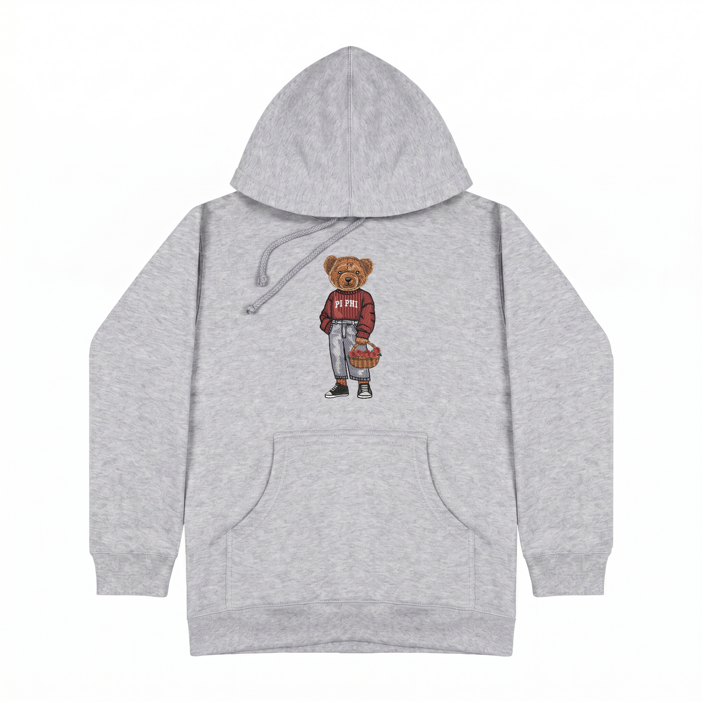 Pi Beta Phi Flowers Embroidered Hoodie