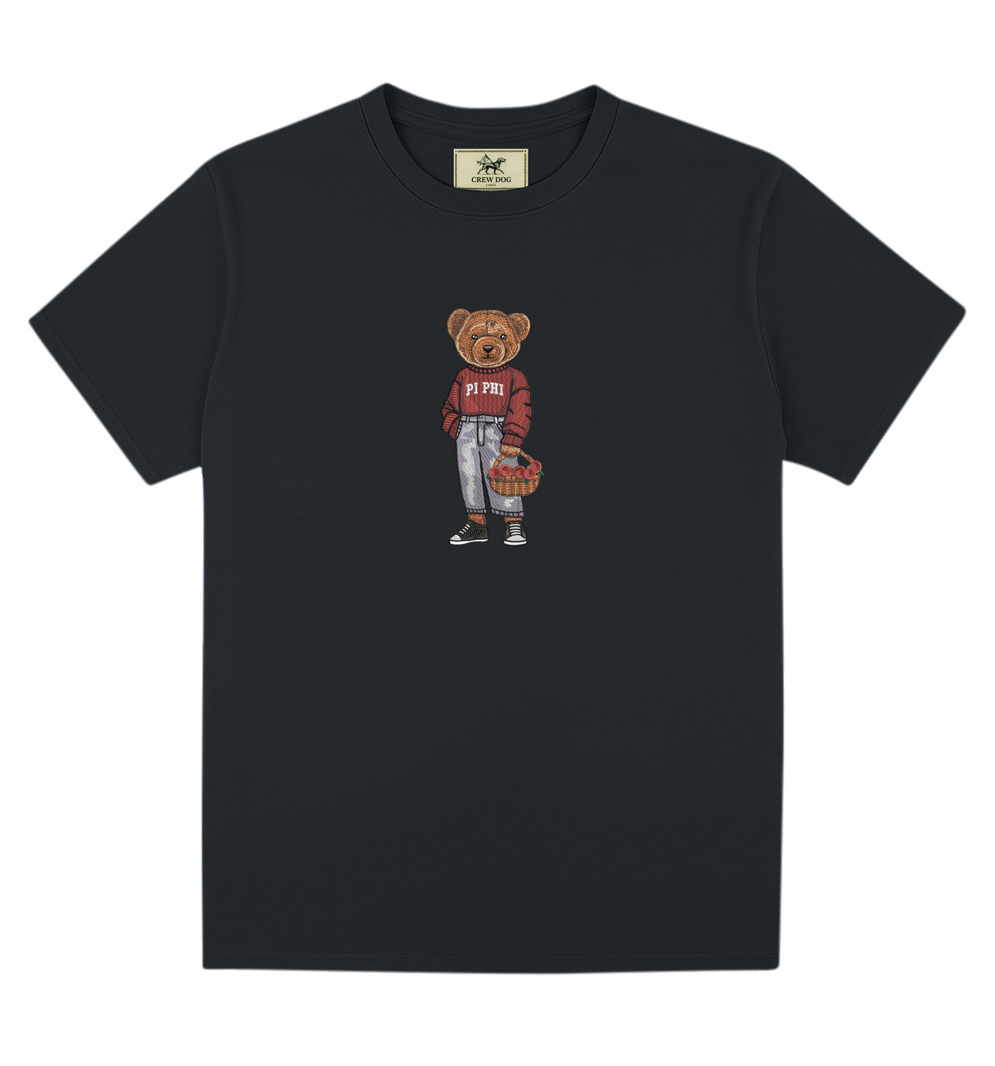 Pi Beta Phi Flowers Embroidered Tee