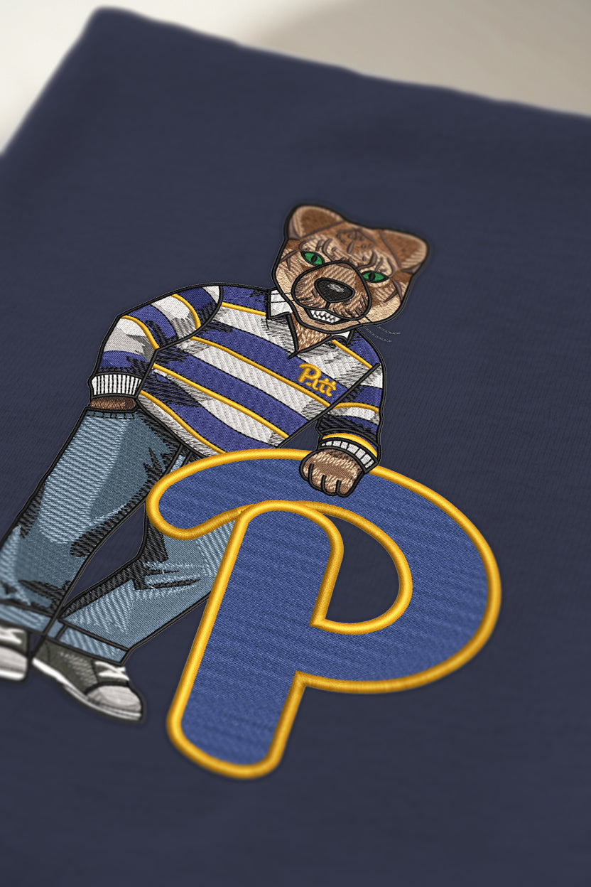 Pitt Letter Embroidered Tee