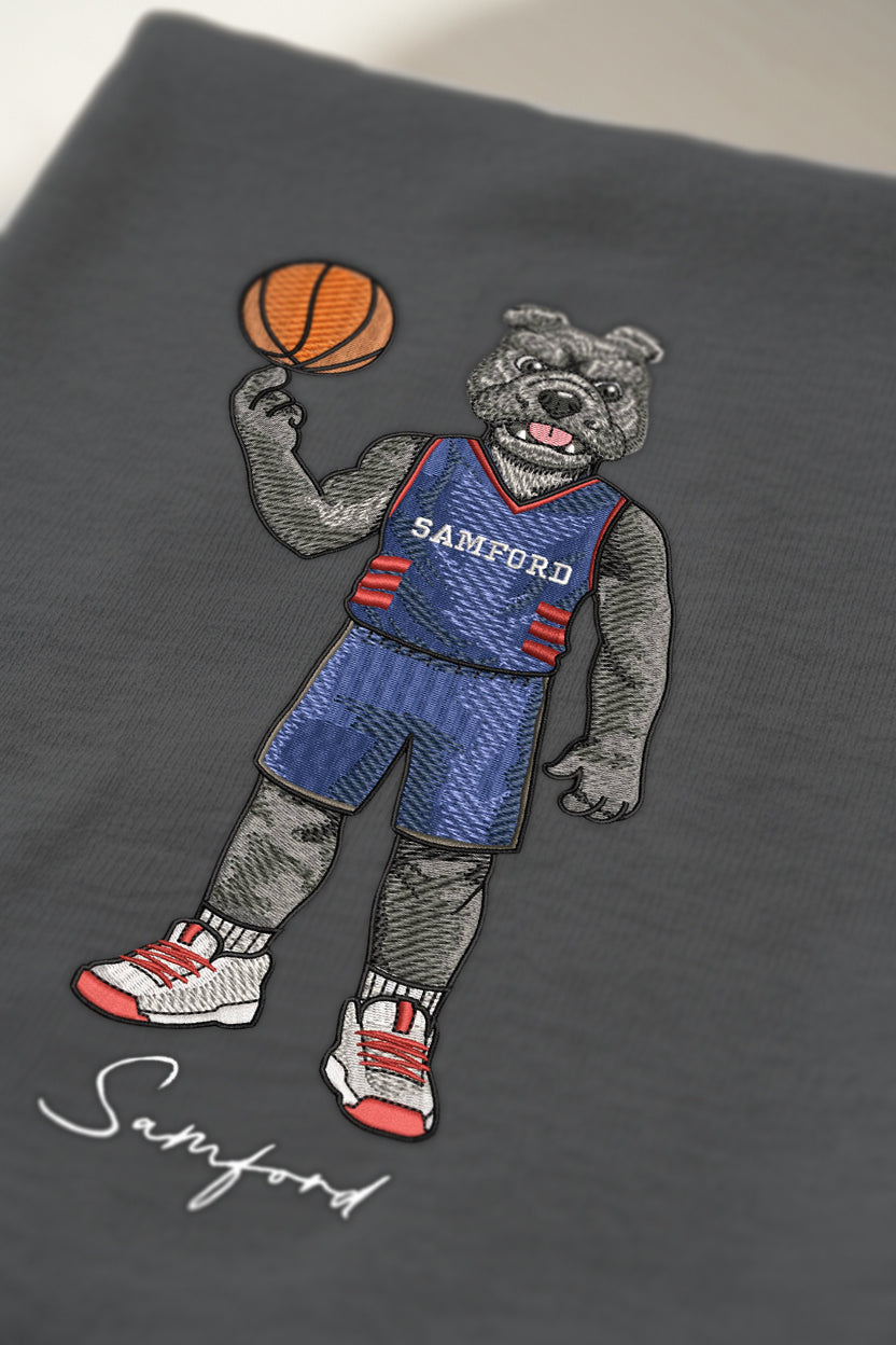 Samford Basketball Embroidered Tee