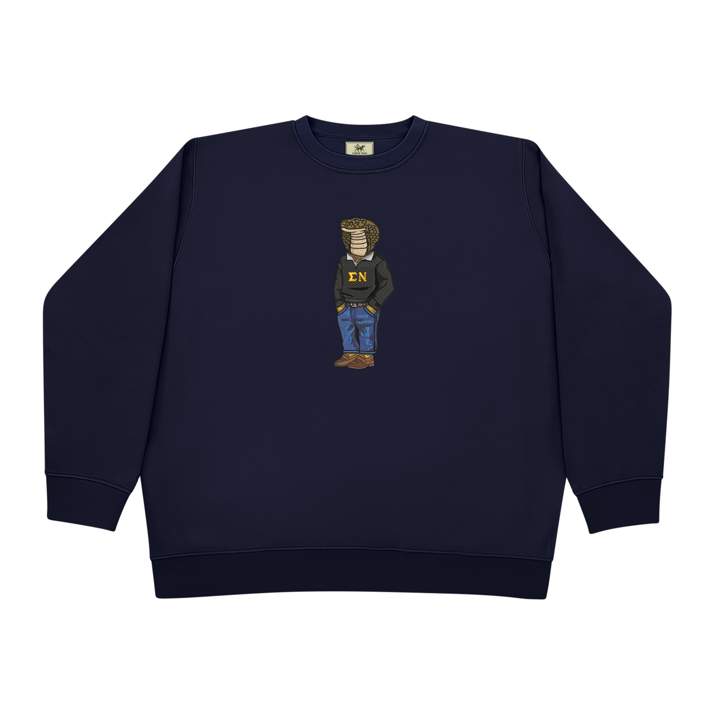 Sigma Nu Snake Original Embroidered Crewneck