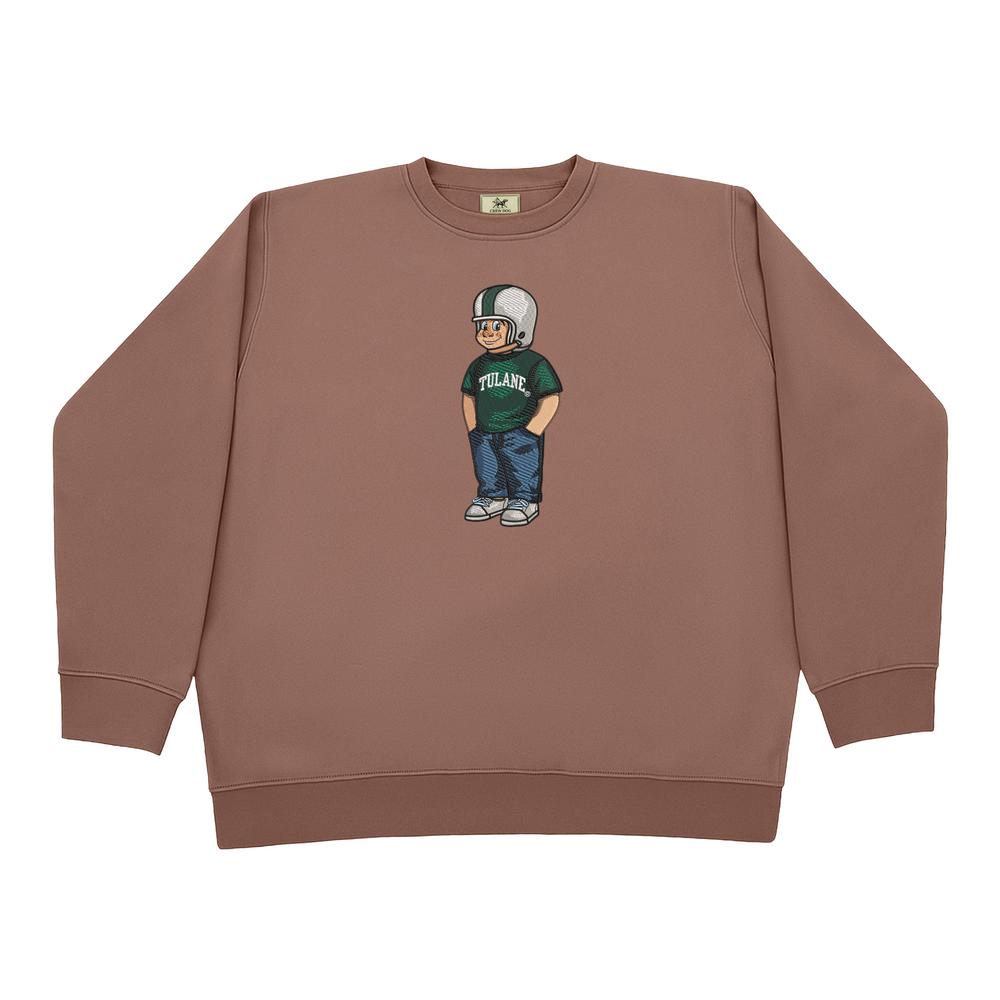Tulane T-shirt Embroidered Crewneck