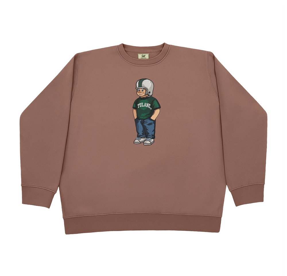 Tulane T-shirt Embroidered Crewneck