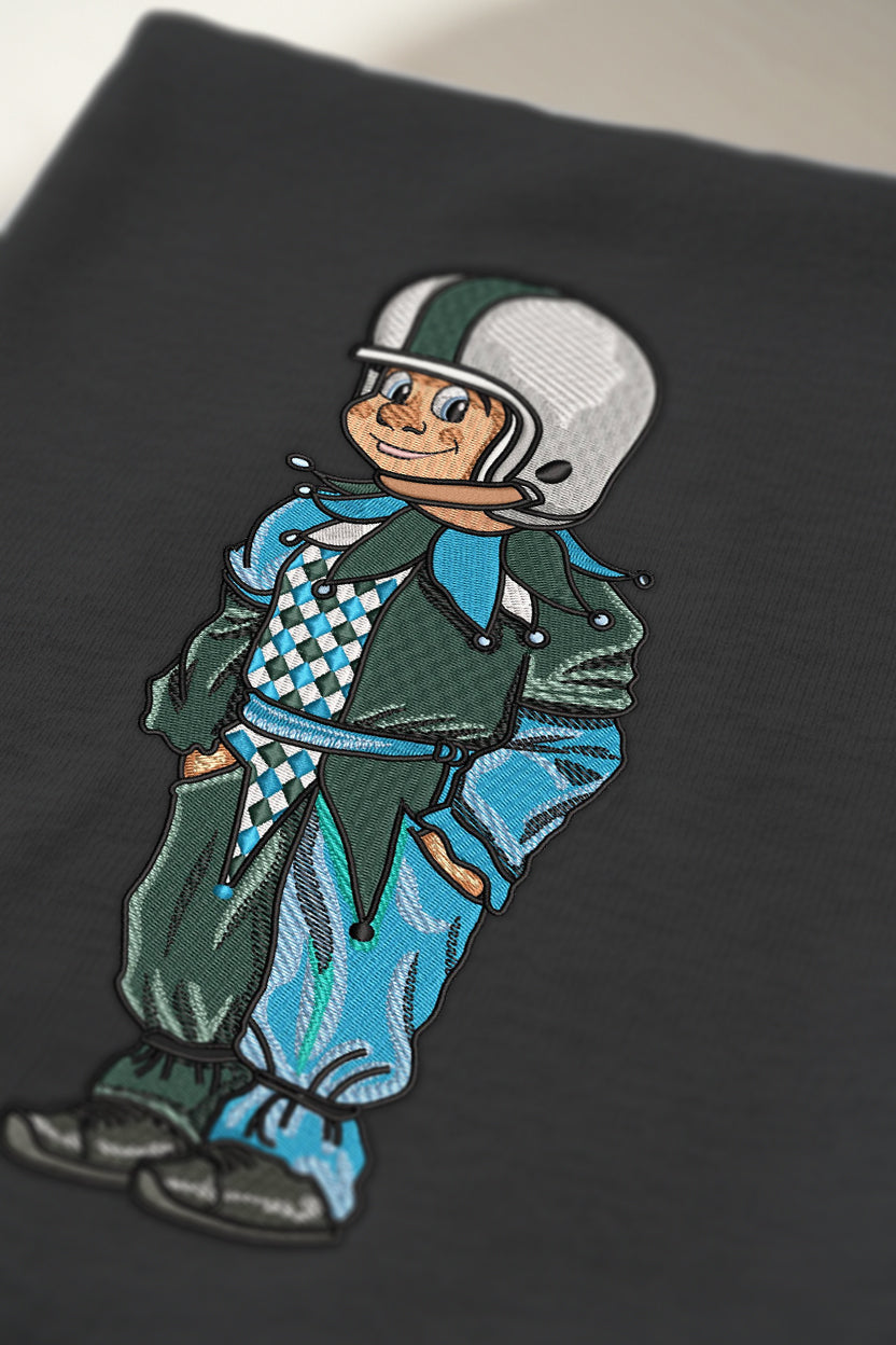 Tulane Mardi Gras Jester Embroidered Crewneck