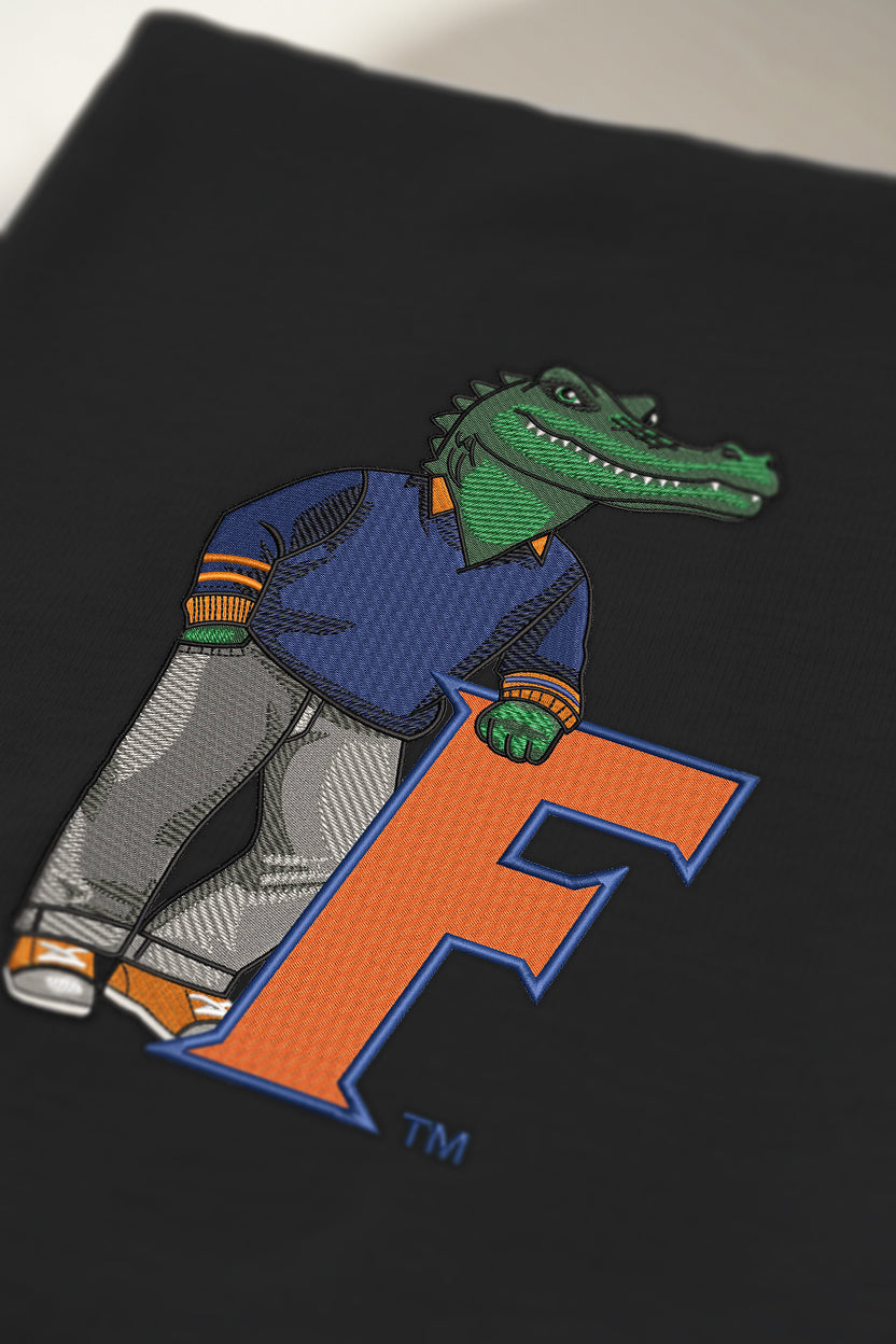 University of Florida Letter Embroidered Crewneck
