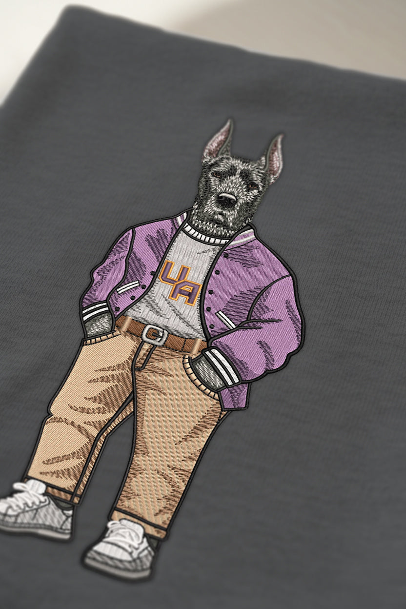 University of Albany Varsity Jacket Embroidered Tee