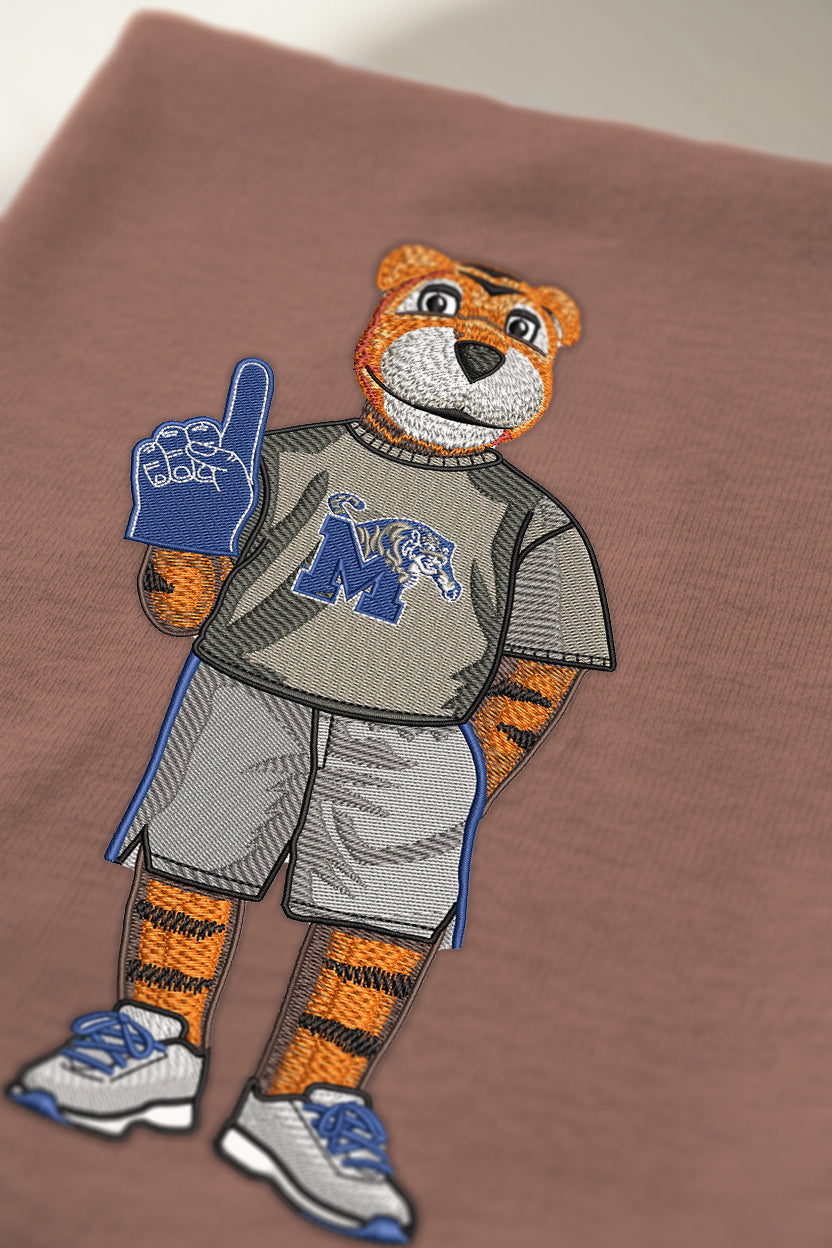 University of Memphis Embroidered Crewneck
