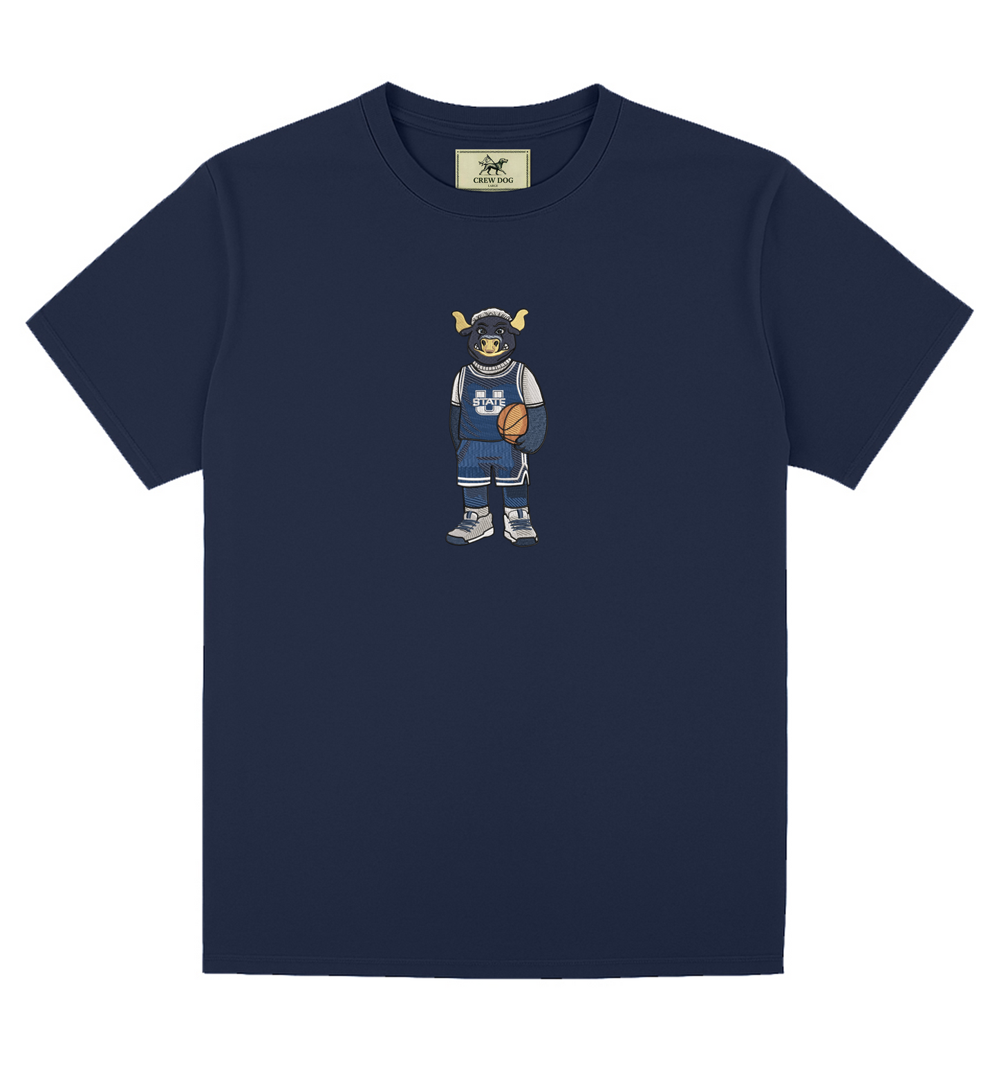 Utah State Basketball Embroidered Tee