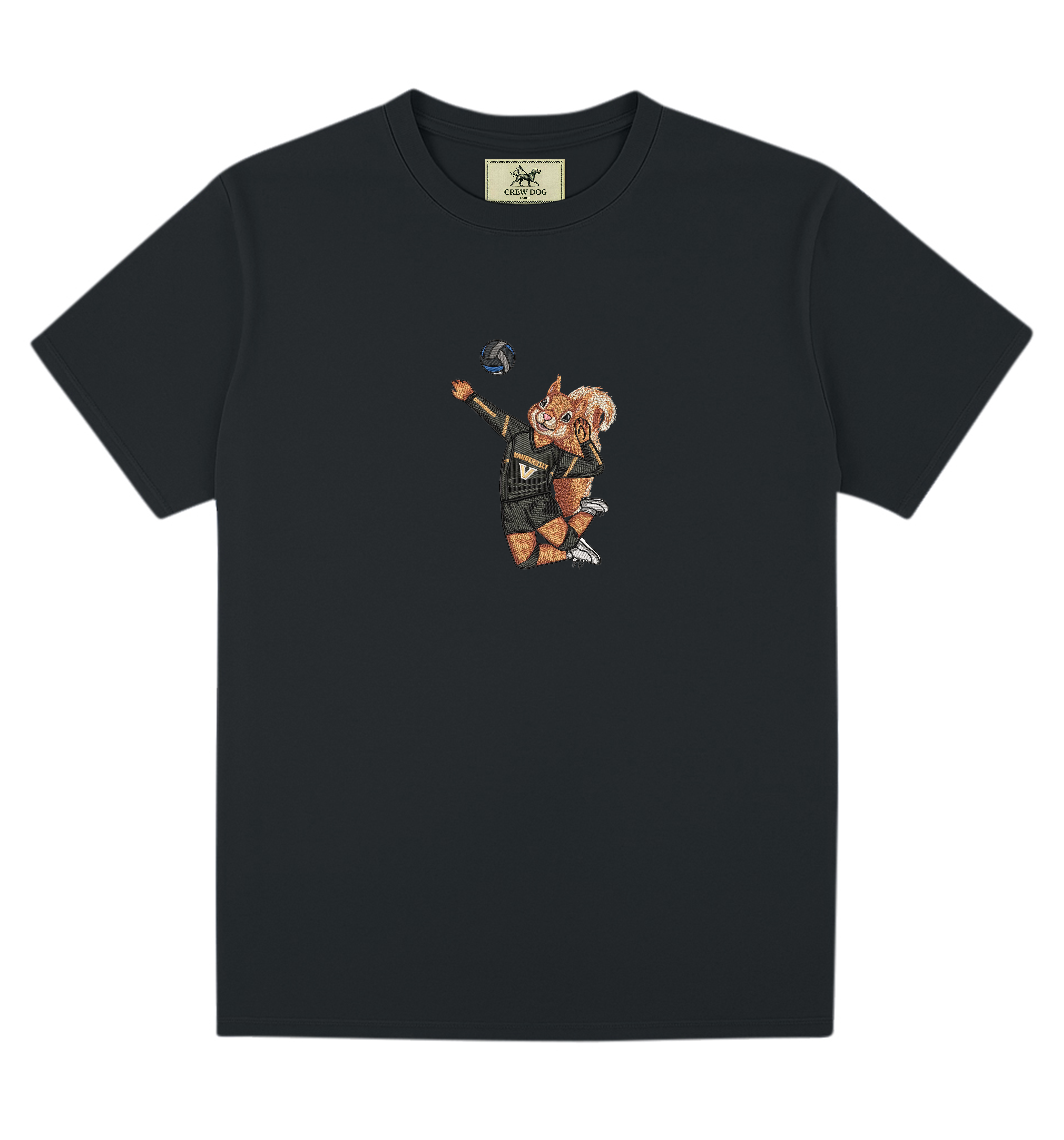 Vanderbilt Volleyball Embroidered Tee – Crew Dog