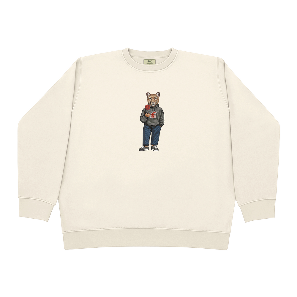 Washington State University Apple Embroidered Crewneck