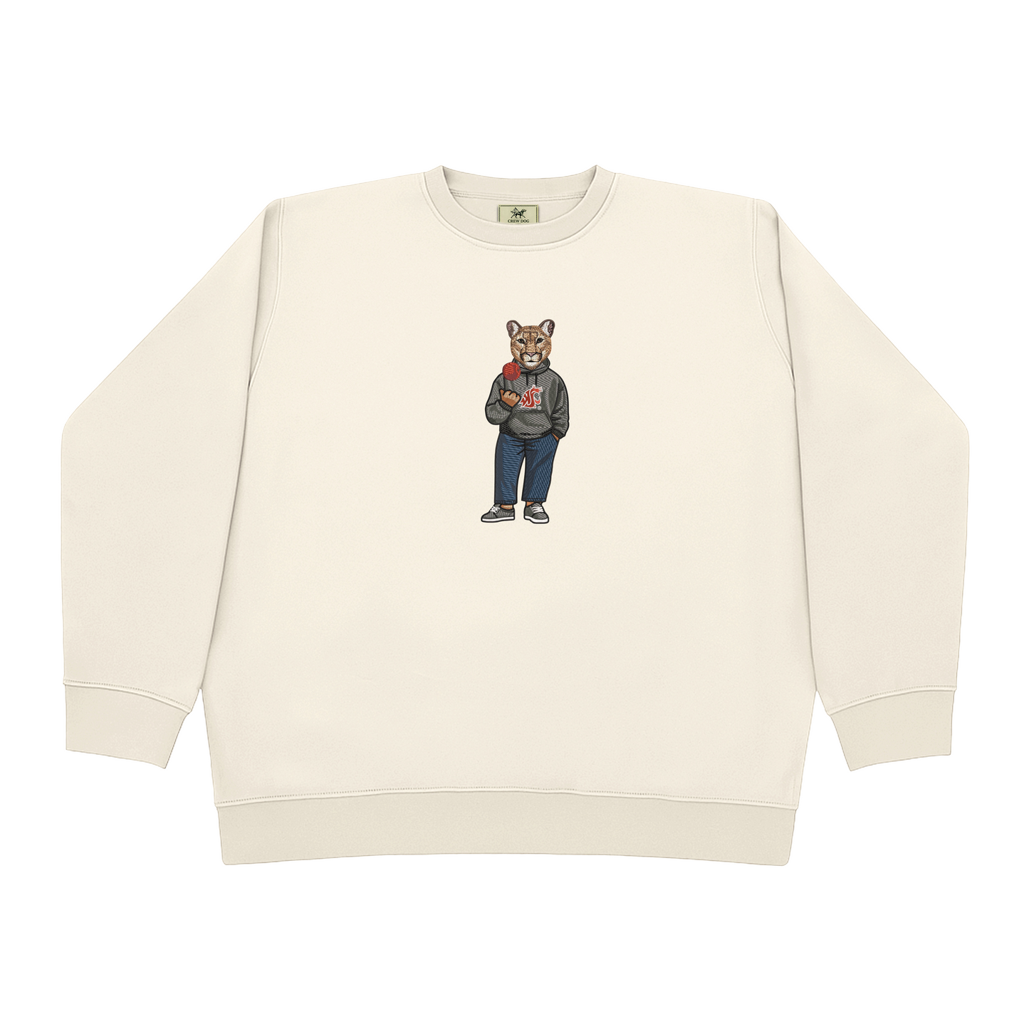 Washington State University Apple Embroidered Crewneck