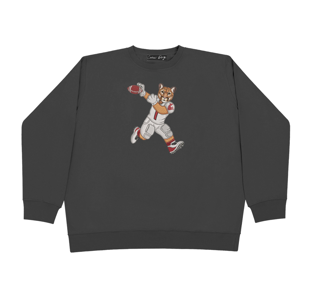 Washington State University Football Embroidered Crewneck