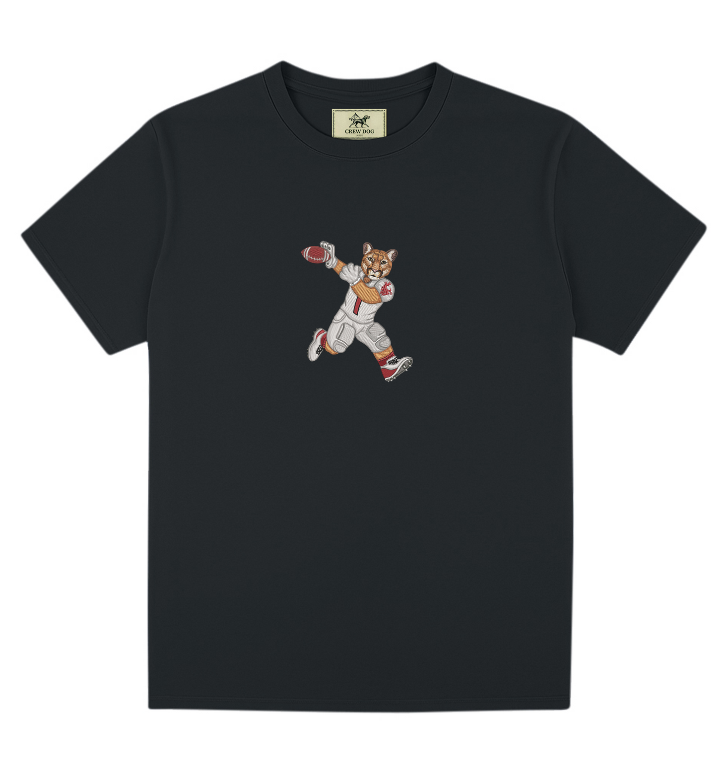 Washington State University Football Embroidered Tee
