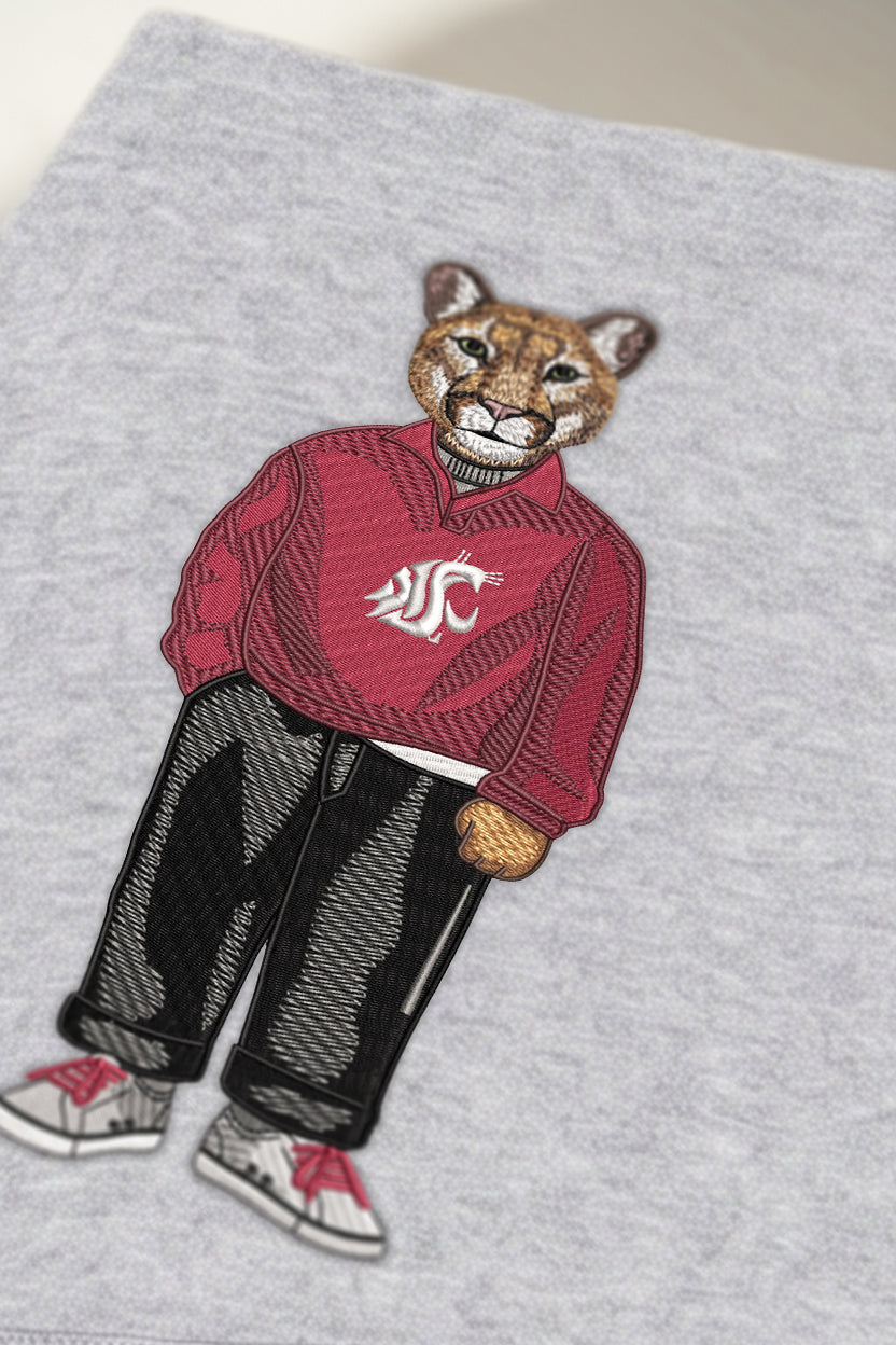 WSU Quarter-zip Embroidered Hoodie