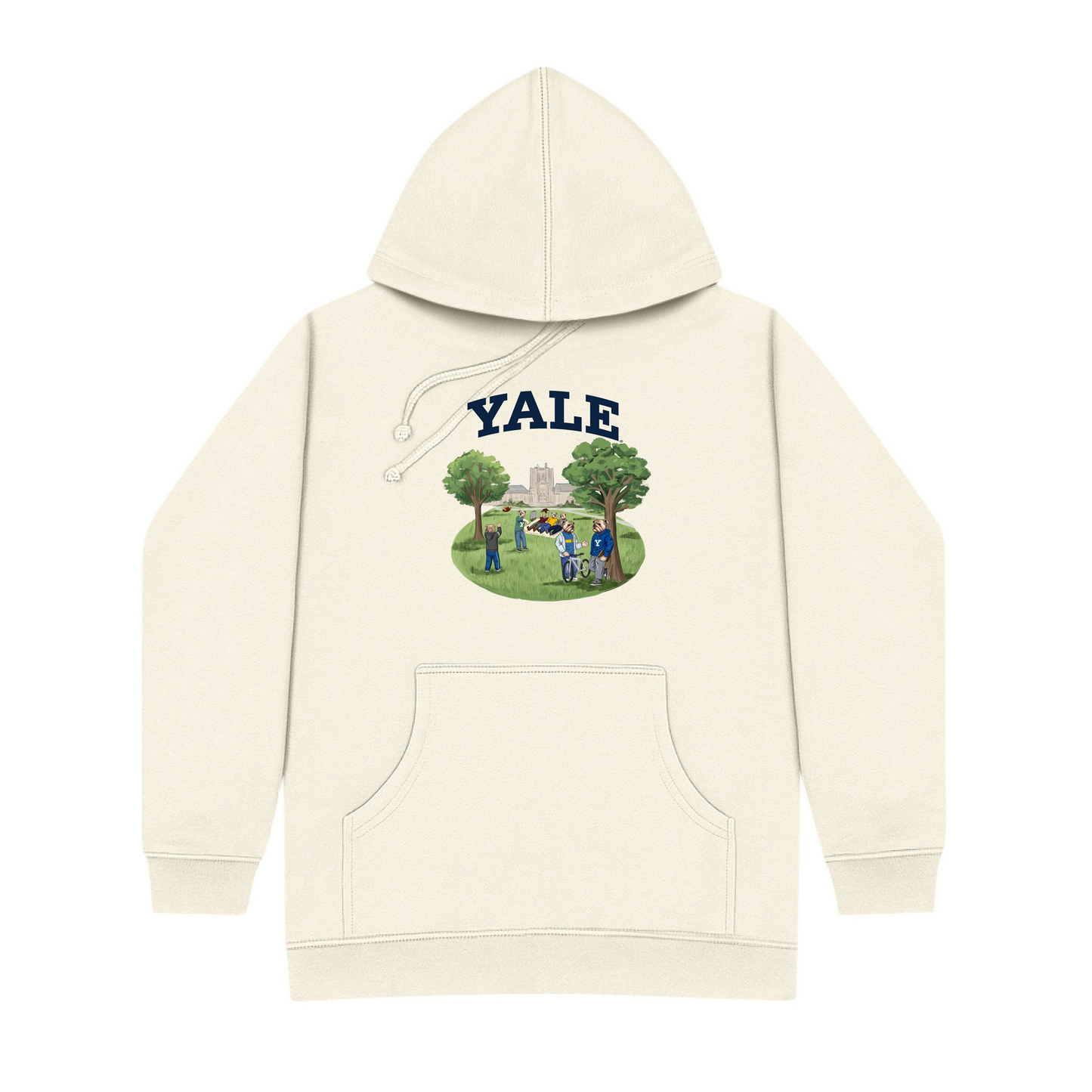Yale Cross Campus Screen-printed Hoodie