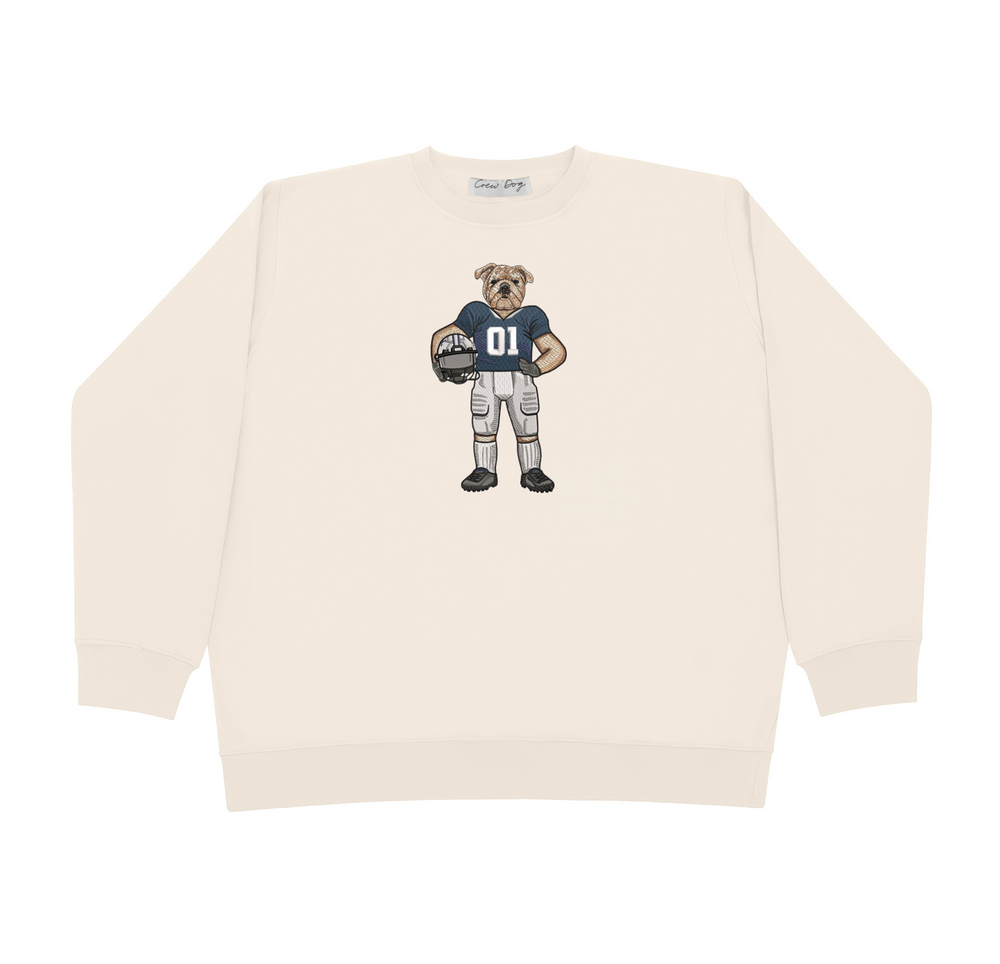 Yale Football (Helmet Off) Embroidered Crewneck