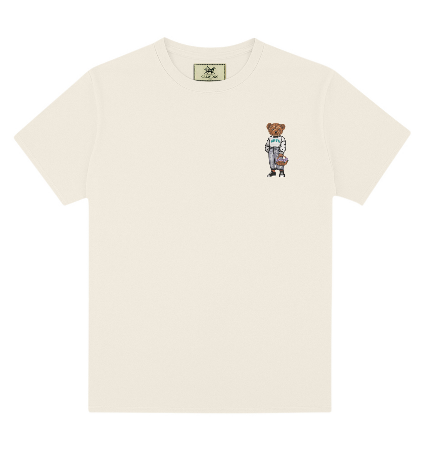 Zeta Tau Alpha Flowers Embroidered Tee