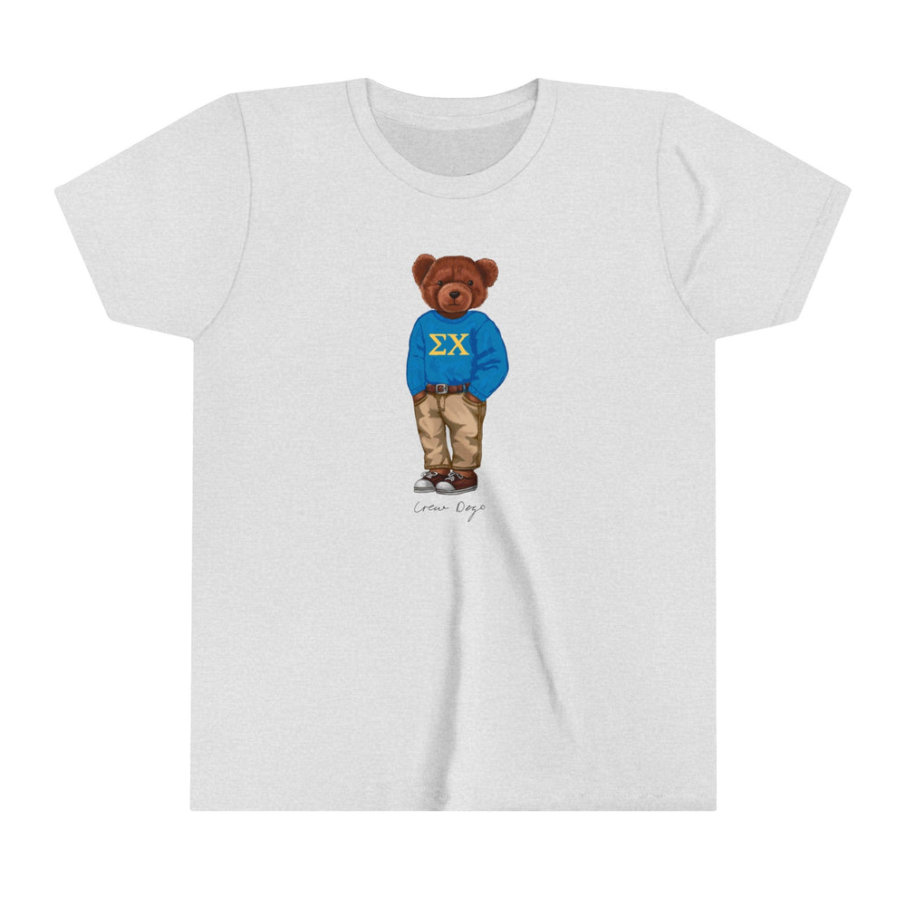 
                      
                        Sig Chi Brown Bear Baby Tee - Crew Dog
                      
                    