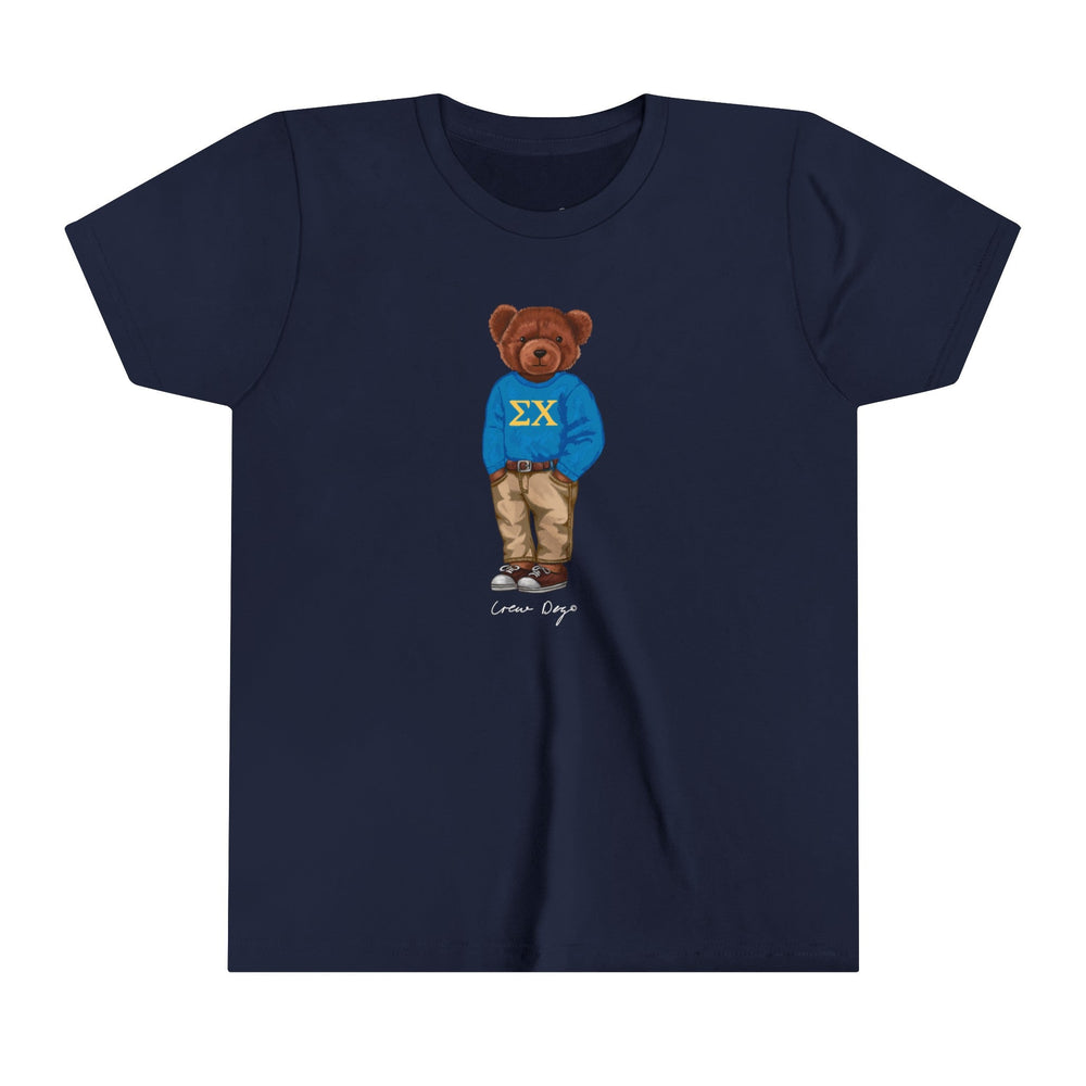 
                      
                        Sig Chi Brown Bear Baby Tee - Crew Dog
                      
                    