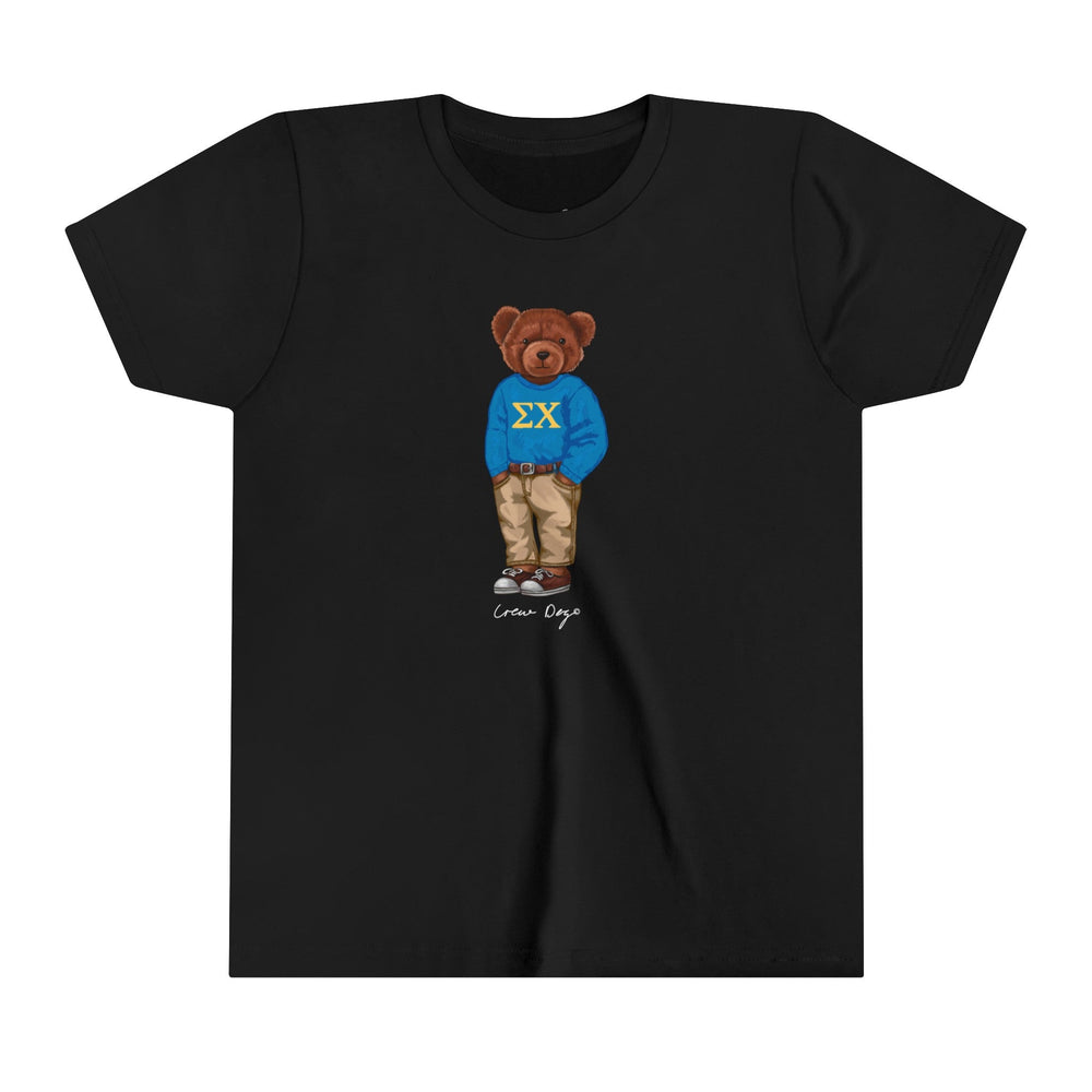 Sig Chi Brown Bear Baby Tee - Crew Dog