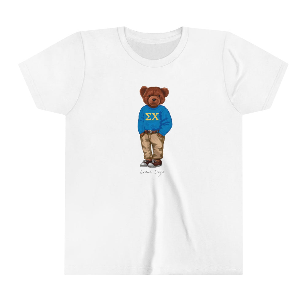 
                      
                        Sig Chi Brown Bear Baby Tee - Crew Dog
                      
                    