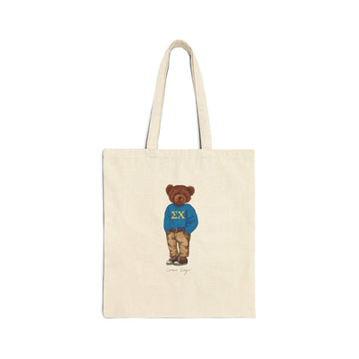 Sig Chi Brown Bear Tote Bag - Crew Dog