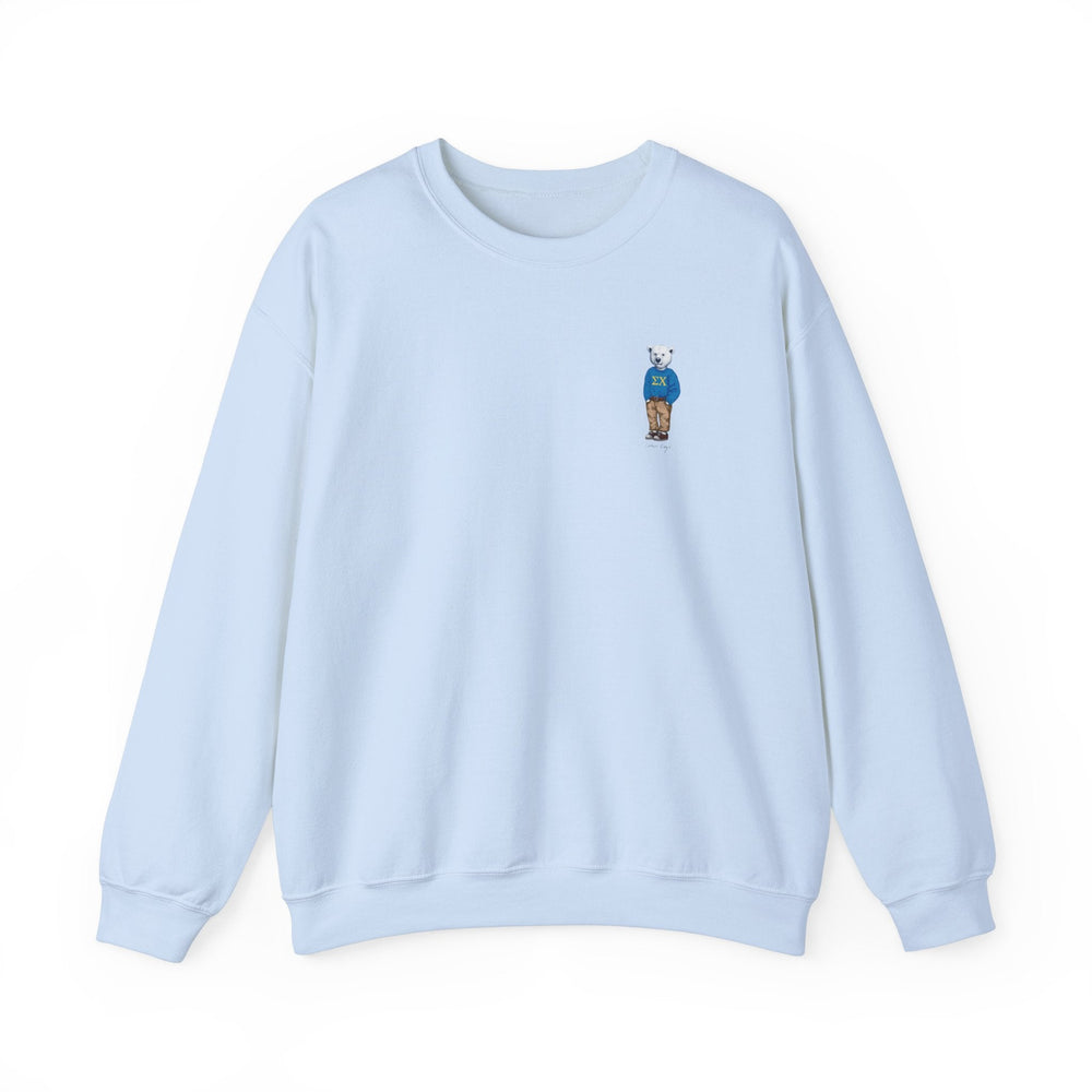 
                      
                        Sig Chi Polar Bear Crewneck (side) - Crew Dog
                      
                    