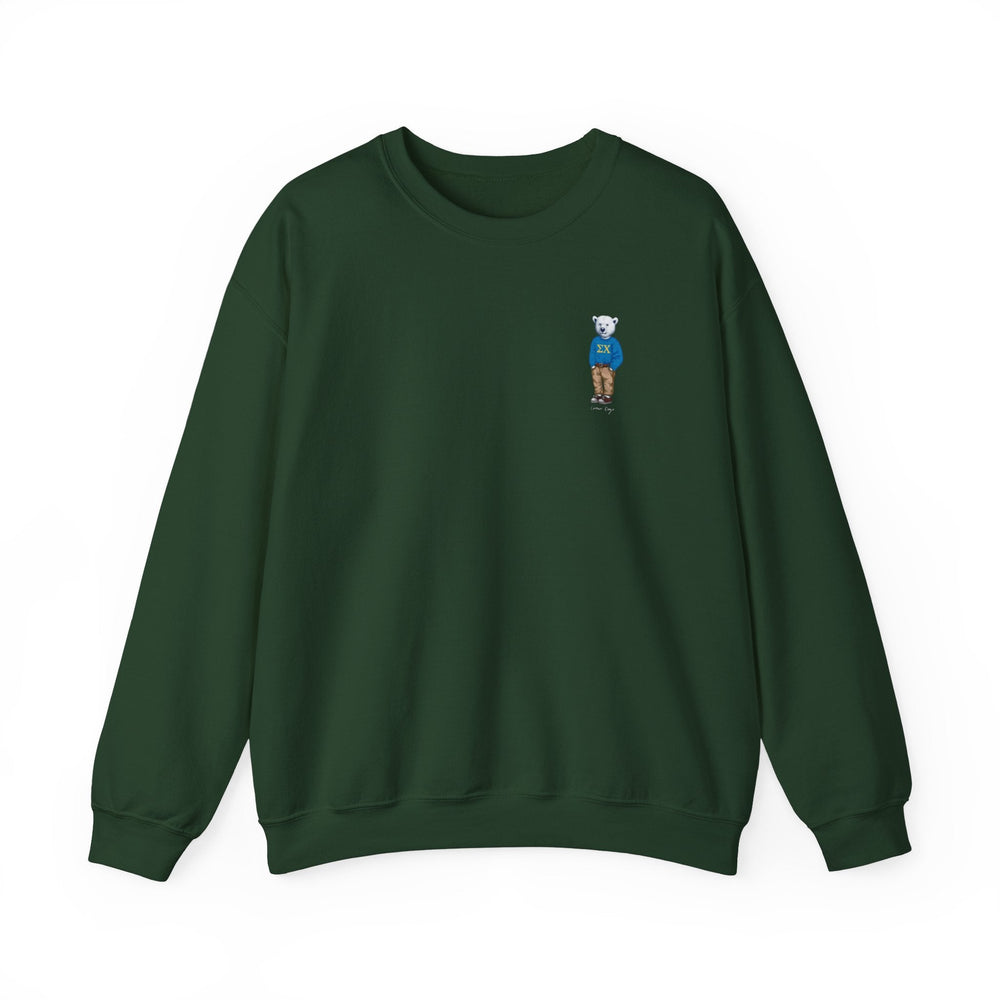 
                      
                        Sig Chi Polar Bear Crewneck (side) - Crew Dog
                      
                    